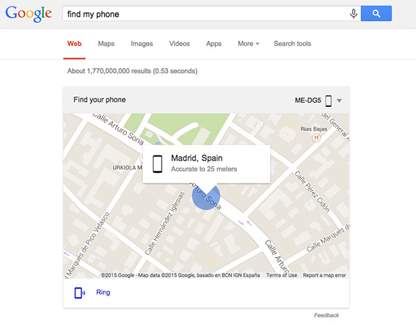 Google: Find my Phone