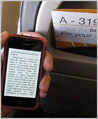 iPhone con la aplicación Kindle