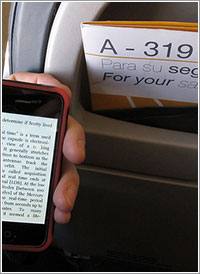 Kindle para iPhone en vuelo