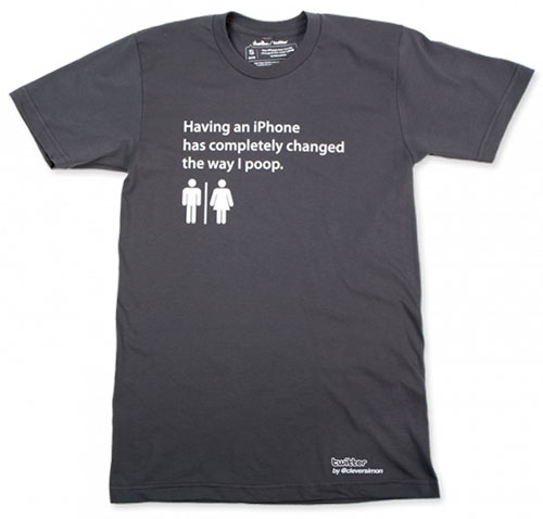 Camiseta iPhone poop por threadless