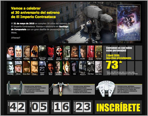 Imperial Stormtroopers: Santiago de Compostela 2010 homepage [Bueno, en realidad quedan 47 días ;-]