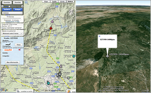 Aviones en vuelo en LocalizaTodo