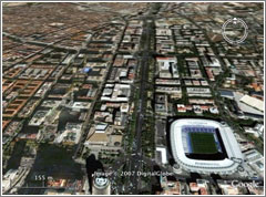 Paso de la Castellana (Actual, Google Earth)