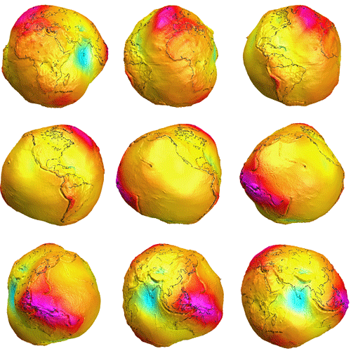 Mapa Gravitacional Tierra - GRACE