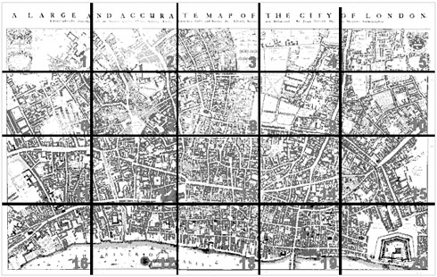 Ogilby and Morgan's large scale map of the city as rebuilt by 1676