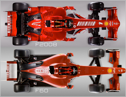 Monoplazas de formula 1 2008 vs 2009