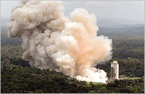 Prueba encendido motor Ariane 5