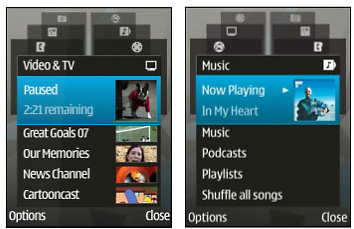 N78 Menu Multimedia