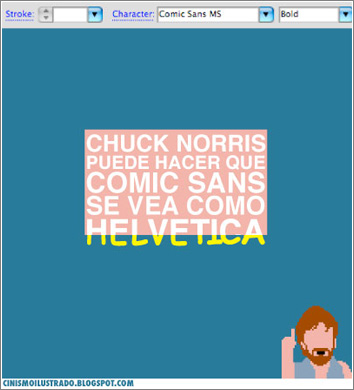 Chuck Norris puede hacer que Comic Sans se vea como Helvética