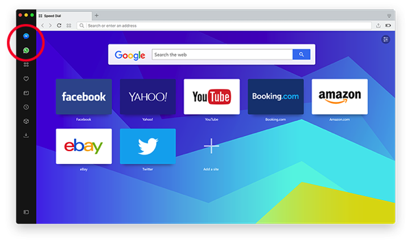 Opera navegador whatsapp messenger