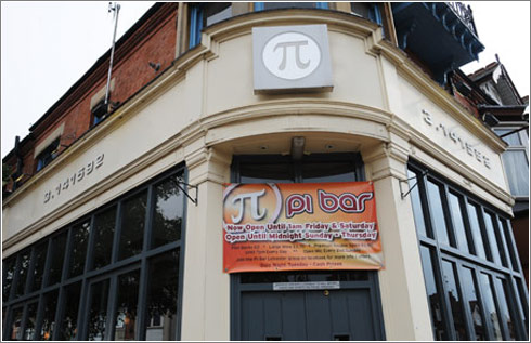 Pi en un bar de Leicester