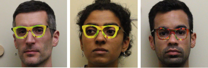 Rostros gafas reconocimiento facial