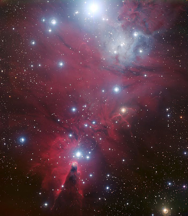 The christmas tree cluster can be seen toward the bottom of this image just look for the big triang