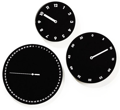 Three-Face Wall Clock