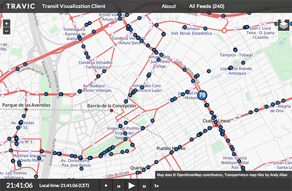 TRAVIC: transporte público