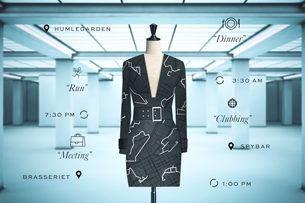 El vestido diseñado y decorado con datos que Google tiene de ti