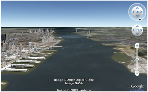 Vuelo 1549 en Google Earth