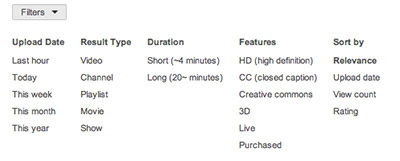 Youtubefilters