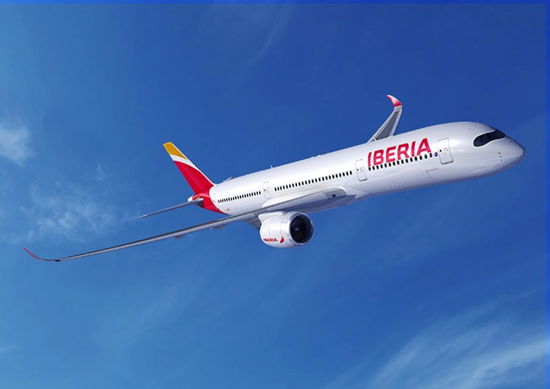 Imagen por ordenador de un A350-900 de Iberia