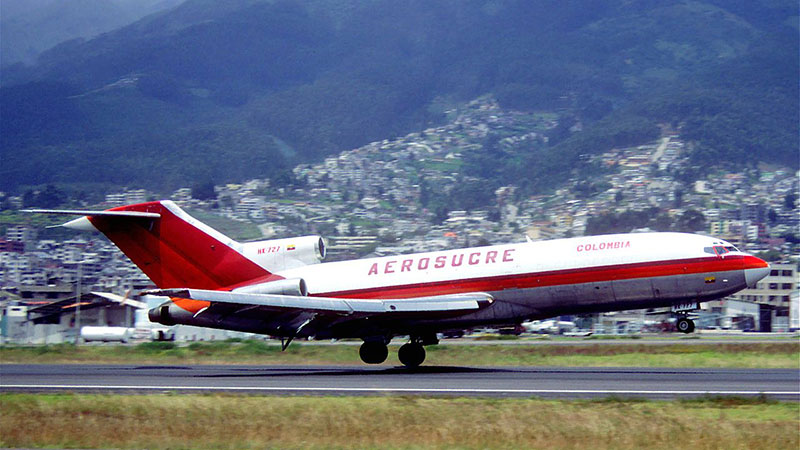 El avión accidentado en una foto de 2002