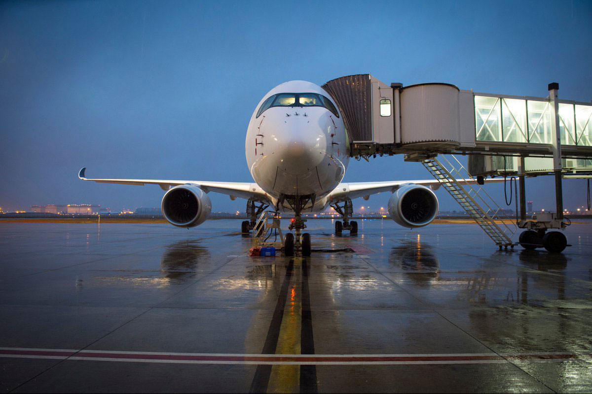 El Airbus número 10000 de frente