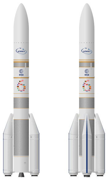 Las dos versiones del Ariane 6