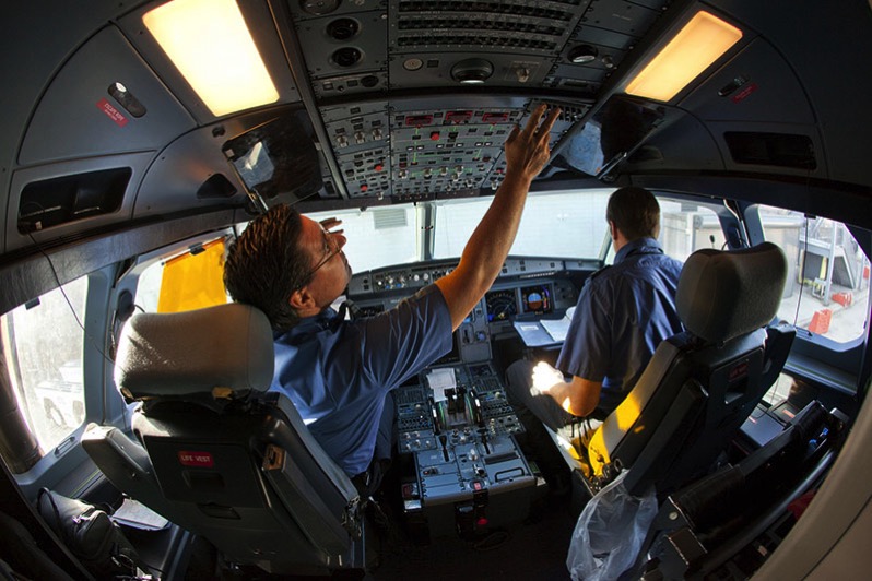 Cabina de un Airbus de JetBlue