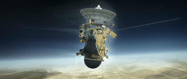 Cassini entrando en la atmósfera de Saturno