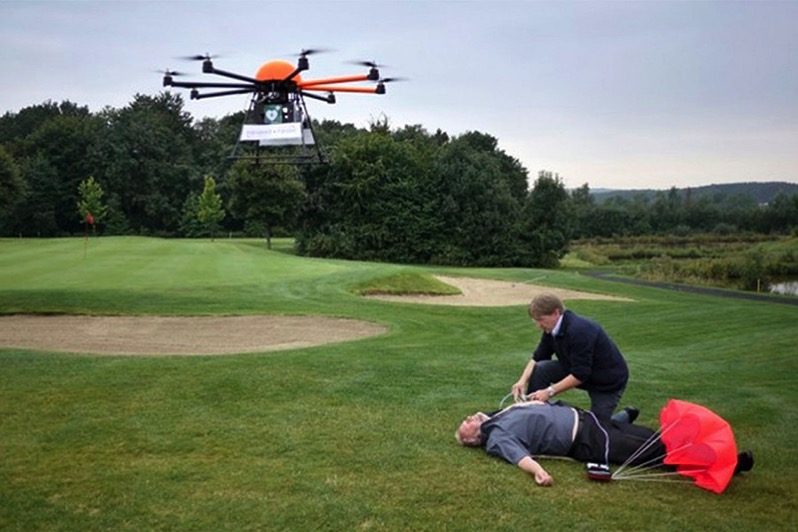 Desfibirlador vía dron - Universidad de Delft