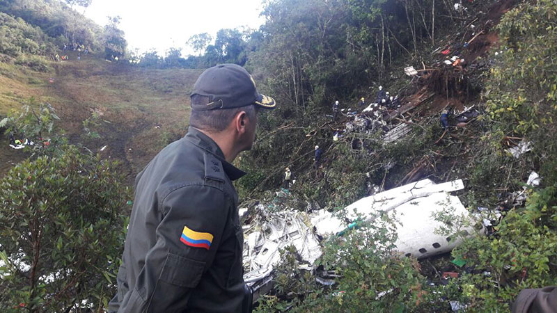 Restos del LaMia 2933 - Policía de Colombia