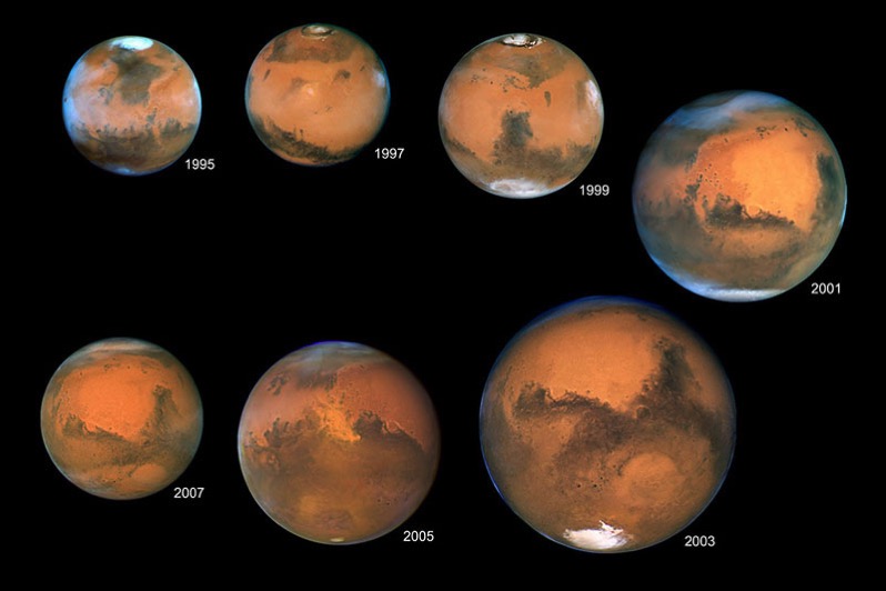 Marte en oposición por el Hubble