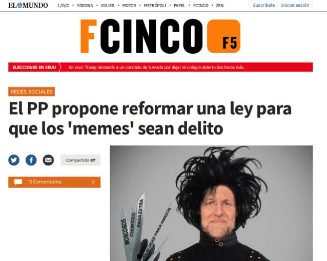 Los memes serán delito según El Mundo