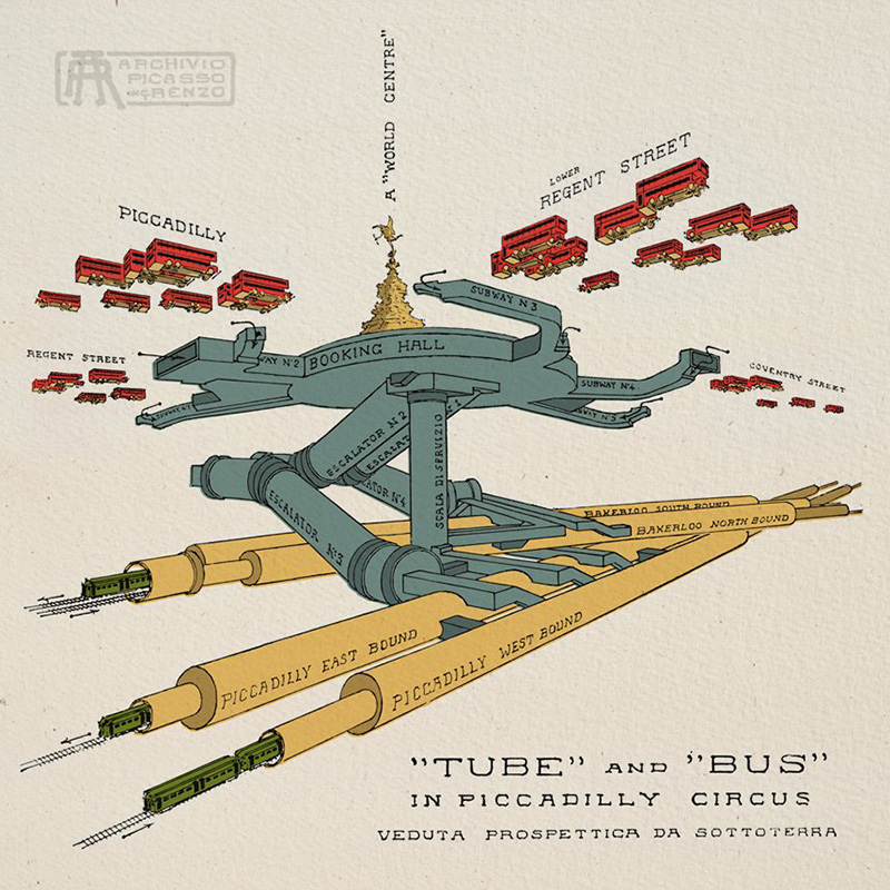 La estación de metro de Piccadilly por Renzo Picasso