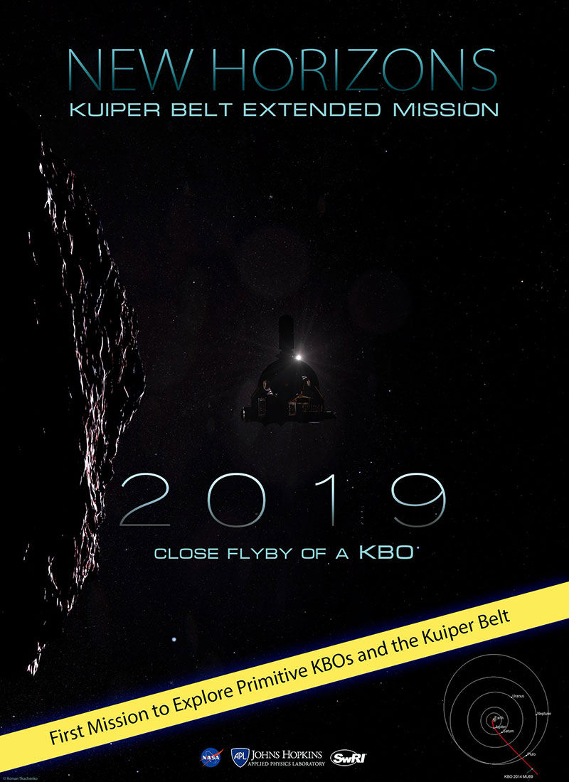 Póster no oficial de la misión extendida de la New Horizons