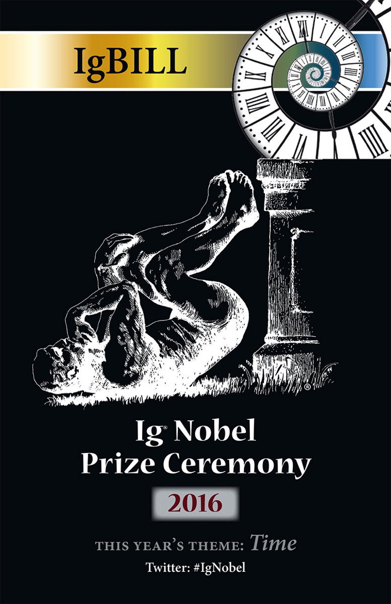 Póster Ig Nobel 2016